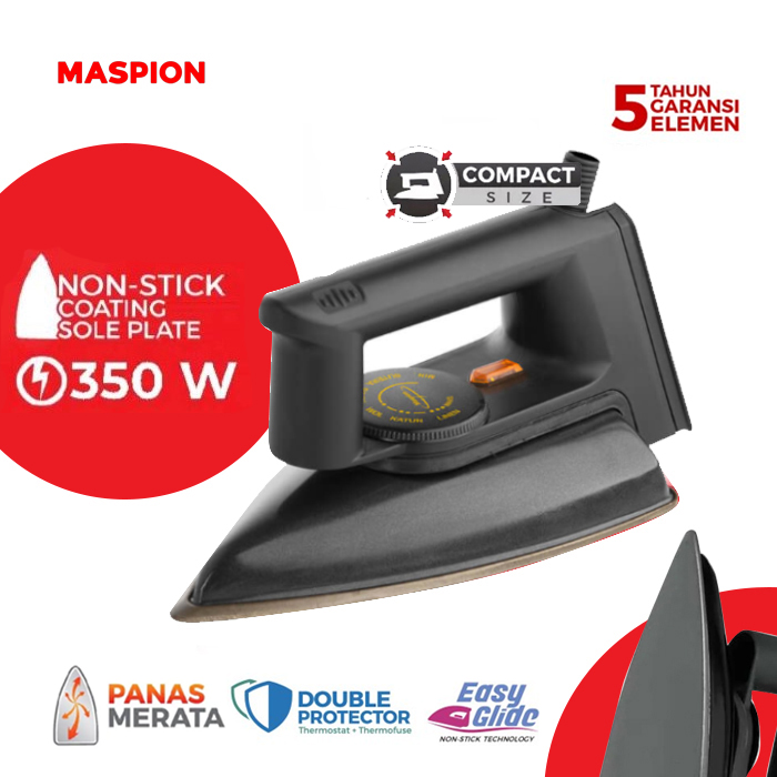 Maspion Setrika Listrik Dry Iron - EX1010BB | EX-1010 BB